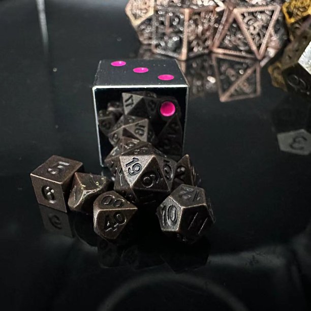 Dados de metal, dados poliédricos, dados de aleación de zinc y metal, mini dados, dados de aleación de zinc y metal