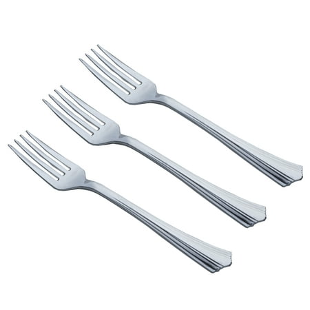 Silver Pastry Fork Efavormart 125 Pieces - Silver Plastic 7