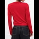 thumbnail image 5 of Cárdigan Corto para Mujer, Suéter de Punto de Larga con Botones para Vestidos y Jeans. Rojo S, 5 of 10