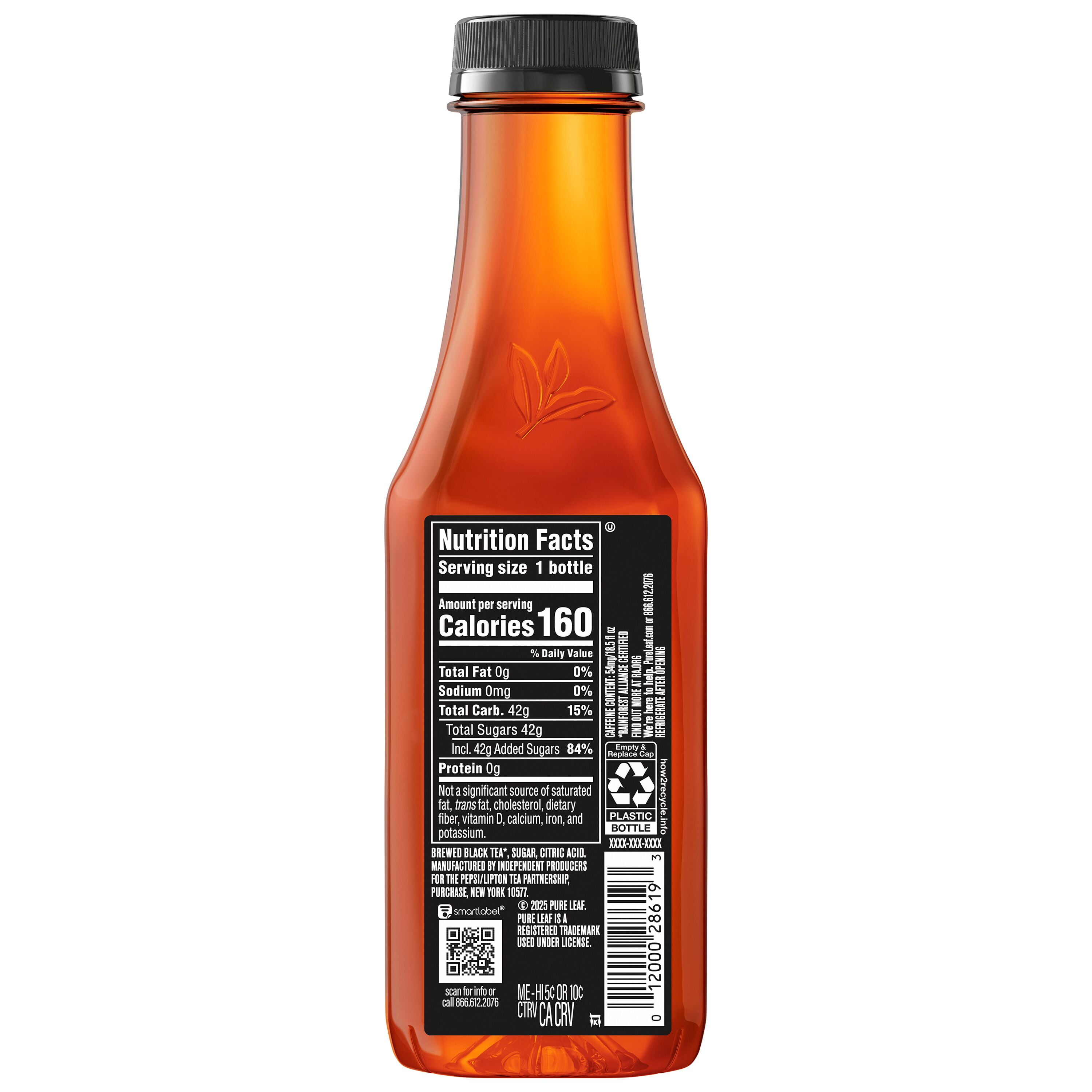 (4 pack) Pure Leaf Real Brewed Tea Sweet Tea, 18.5 fl oz.