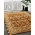 thumbnail image 2 of Ahgly Company Indoor Rectangle Mid-Century Modern Mahogany Brown Oriental Area Rugs, Swatch Sample, 2 of 6