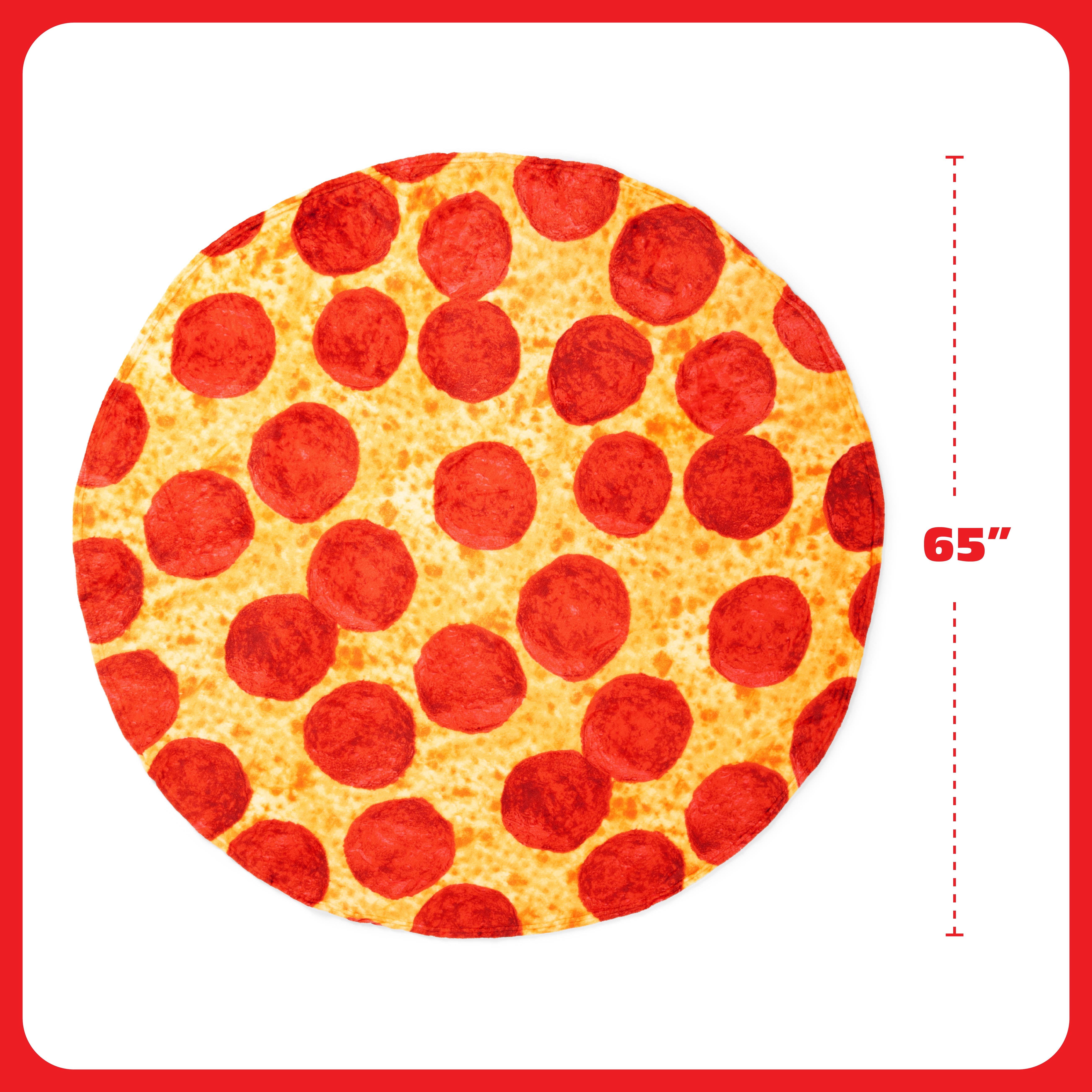Cozy Concepts Co. Pizza Blanket by Relatable, Large 65” Cozy Fleece Throw Blanket, Tailgating Accessories
