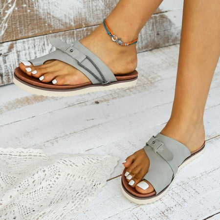 

Binmer New Style Flat Sandals Comfortable Slip Sole Ladies Summer Beach Shoes