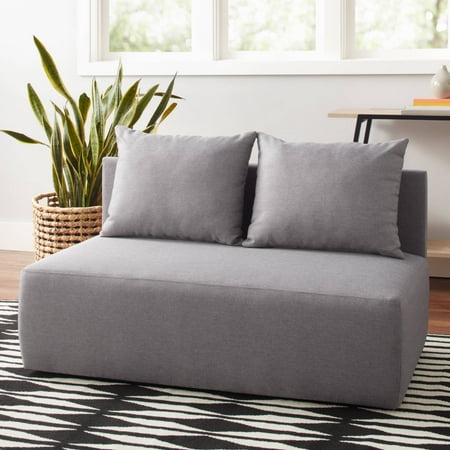 Mainstays 49 Modular Double Lounge Loveseat Gray Brickseek