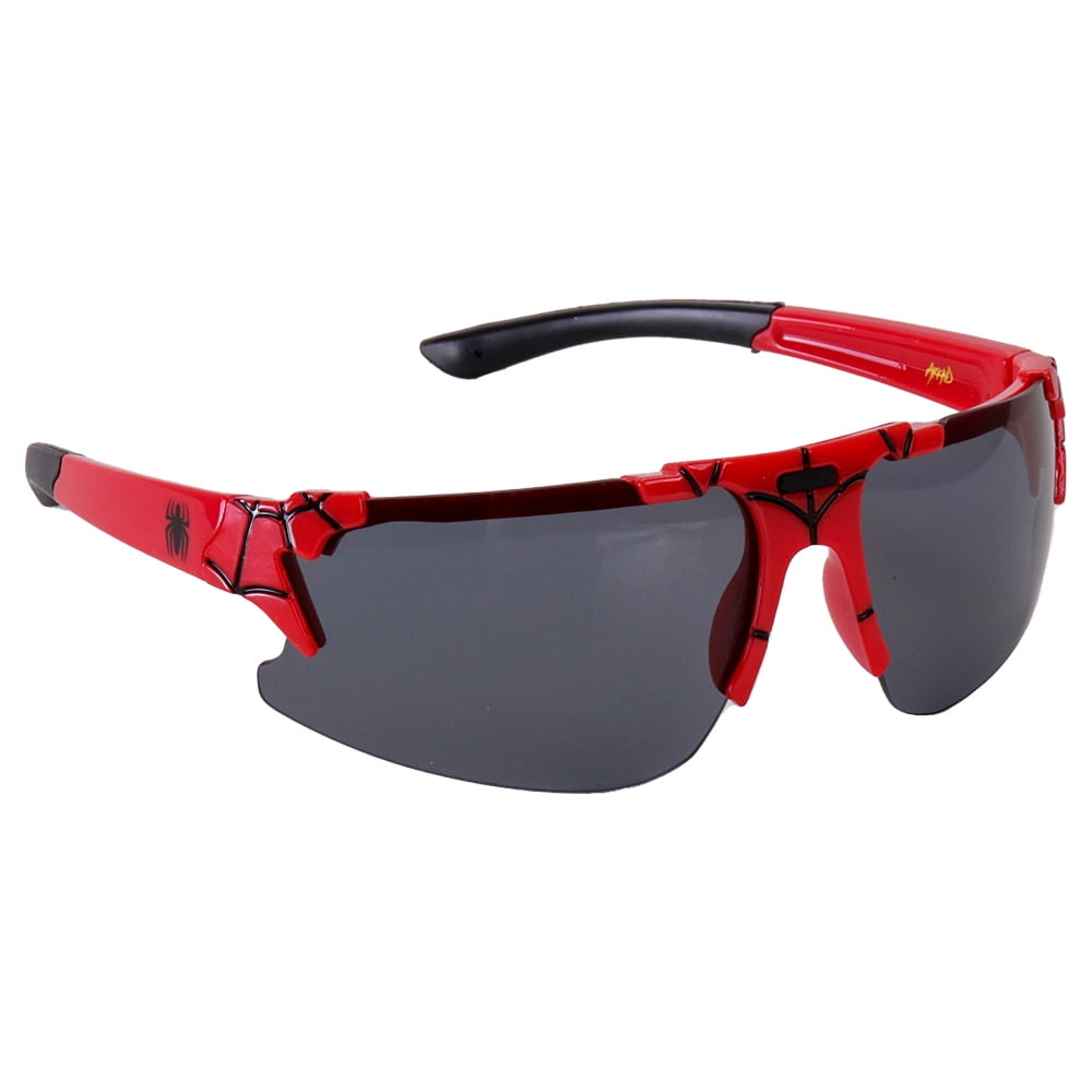 Red SpiderMan Web Kids Sports Wrap Sunglasses