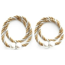 DefiDgd 2pcs 16inch Magnetic Curtain Straps Clips,Decorative Rope Curtain Holdbacks,Convenient Draperies Ties Backs for Thin or Thick Window Draperies(Gold)