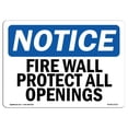 thumbnail image 1 of SignMission OS-NS-A-1218-L-12713 12 x 18 in. OSHA Notice Sign - Fire Wall Protect All Openings, 1 of 1