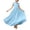 Sky Blue, variant on LEKWK Girls Bridesmaid Flower Dress Sleeveless Satin Bow Tie Backless Pageant Gown Pleated Flowy A-Line Princess Dresses for Birthday Party Wedding 0-13Y