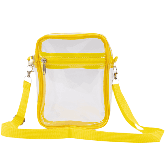 GASTROPOD 2026 New Clear Bag Practical Transparent Crossbody Bags Womens Clear Bag for Stadium Events Yellow for Concerts Sports Games Outdoor Festivals Travel Security Checkpoints