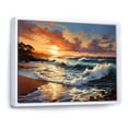 thumbnail image 2 of Designart "Sunlit Horizons Beach Photo I" Nautical & Beach Floater Framed Wall Art Print, 2 of 7