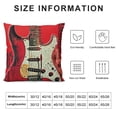 thumbnail image 5 of SHANXI Throw Pillow Covers Guitar Rocked Music Quotes Words Musical Instruments 12x12in, 5 of 5