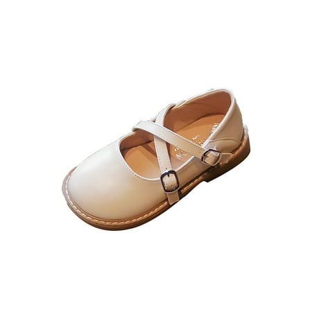 

Gomelly Children Dress Shoes Ankle Strap Mary Jane Sandals Uniform Flats Lightweight Princess Shoe Girl s Girls Beige 5C