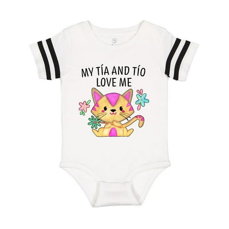 

Inktastic My Tía and Tío Love Me with Cute Kitten and Flowers Gift Baby Boy or Baby Girl Bodysuit