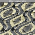 thumbnail image 5 of Geometric Dog Crate Cover, Wavy Vertical Old Fashion Ornamental Tiles Boho Design, Easy to Use Pet Kennel Cover for Medium Large Dogs, 35" x 23" x 27", Charcoal Grey Yellow, by Ambesonne, 5 of 6