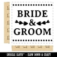 thumbnail image 2 of Bride & Groom Heart Leaf Details Square Rubber Stamp Stamping Scrapbooking Crafting - Large 2.75in, 2 of 7
