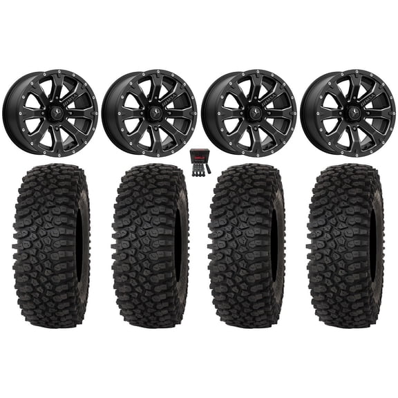 MSA Bounty 15" Wheels Black 37" Roctane STX Tires Sportsman RZR Ranger