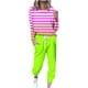 thumbnail image 2 of Puntoco Traje Casual Con Cordón Y Cuello Redondo De Manga Larga Con Estampado Holgado A La Moda Para Mujer Verde M, 2 of 5