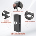 thumbnail image 3 of Uxcell Door Reinforcement Plate for Door Repair and Reinforcement 1 Set for 1-3/8" Thick Door 9" Size Black, 3 of 6