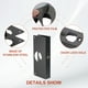 thumbnail image 3 of Placa de refuerzo para puerta Uxcell para reparación y refuerzo de puertas, 1 juego para puerta de 1-3/8" de grosor, tamaño de 9" en negro, 3 of 6