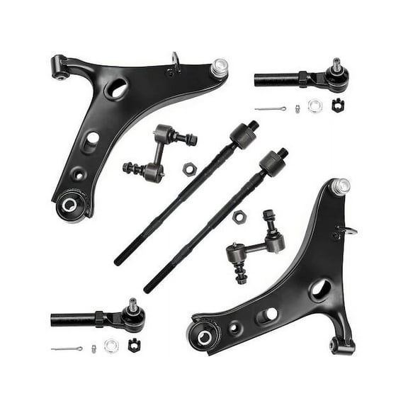 Front Lower Control Arm Sway Bar Link Tie Rod Kit - 8 Piece - Compatible with 2014 - 2018 Subaru Forester 2015 2016 2017
