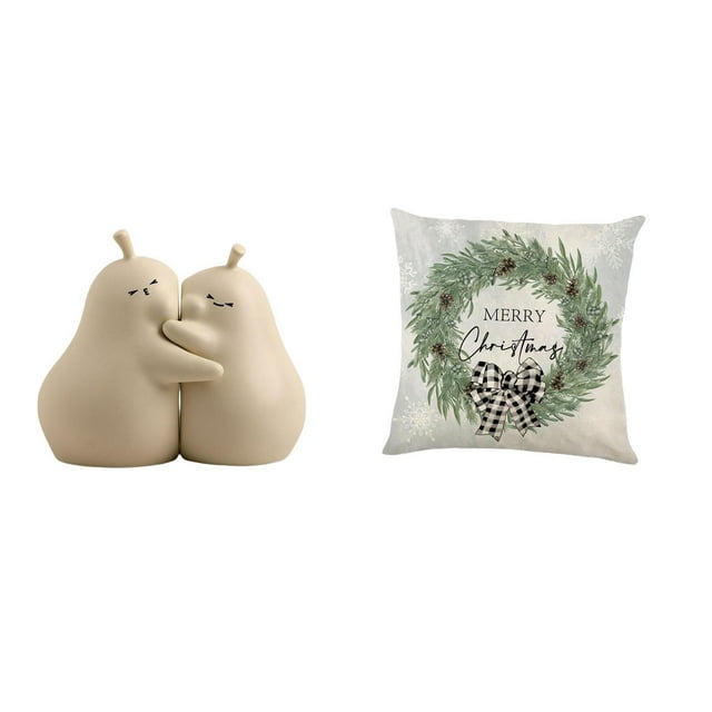 sujetalibros decorativos,Sujetalibros decorativos para oficina,hogar,libros pesados,Sujetalibros,topes,estantes,expositores modernos,Funda de almohada,Funda de almohada navideña 2023 de 18 x
