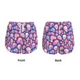 thumbnail image 3 of Balery cartoon rainbow Skull Pantalones cortos deportivos para mujer con forro y dos bolsillos, elásticos, para entrenamiento, gimnasio, yoga-XX-Large, 3 of 7