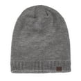 thumbnail image 4 of Fashion Couples Women Men Sport Style Solid Stripe Keep Warm Winter Outdoor Knitted Hats Trapper Hat Fashion Insulated Hats for Men Clementine Hat Trapper Hat with Bill Mens Plaid Winter Hat, 4 of 4