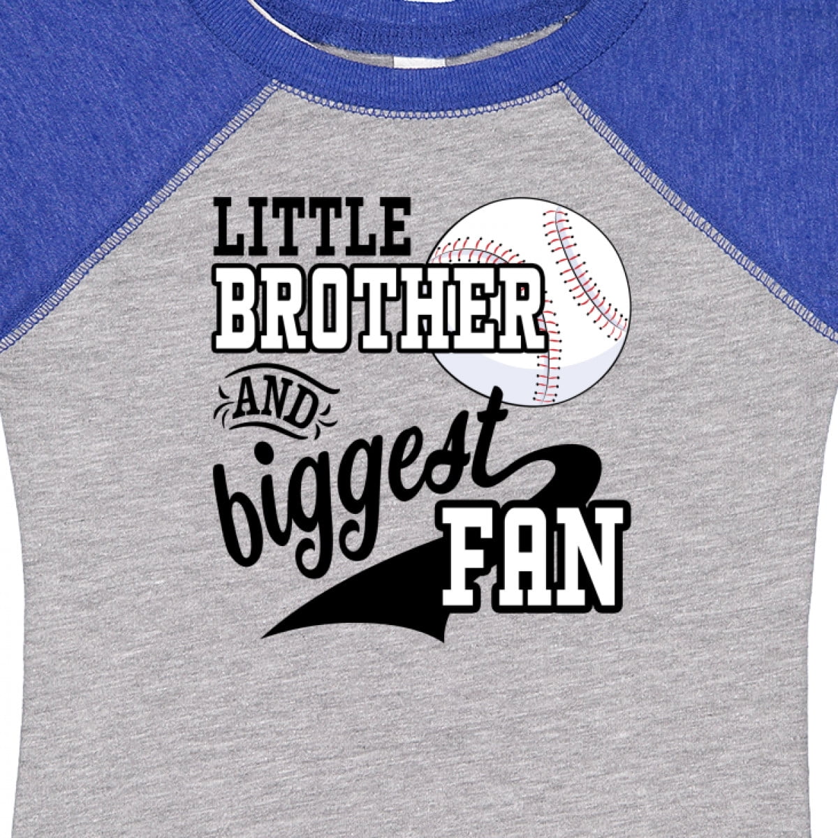 Inktastic Little Brother and Biggest Fan Baseball Family Fan Boys or Girls Baby Bodysuit