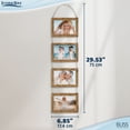 thumbnail image 6 of Icona Bay 4x6 Hanging Picture Frames, 4 Rustic Brown Composite Wood Photo Frames, 1 PK, Bliss Collage Frames, 6 of 8