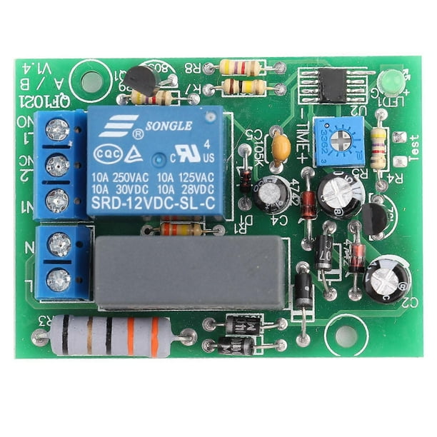 Module de commutation de temporisation 220 V CA, carte de mise hors tension de temporisation réglable (0 à 10 min)