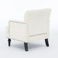 thumbnail image 6 of CQSXDA Mid Century Modern Accent Chair with Studded Details and Corduroy  for Living Room Decor, Beige, 6 of 9