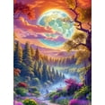 thumbnail image 1 of Waterfall Diamond Painting Landscape DIY Mosaic Forest Picture Rhinestones Embroidery Mountain Home Decor,40*50cm, frame not included.,2171, 1 of 4