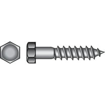 Hillman Galvanized Lag Bolt - Zinc Finish - 50 Count, 3/8 x 2.5 In.