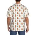 thumbnail image 5 of Xecao offers the Cute Carrot Print for Men's Casual Short-sleeved Shirt, a button-up collared shirt with a pocket, perfect for beach vacations and yacht travel in the XX-Large size., 5 of 7