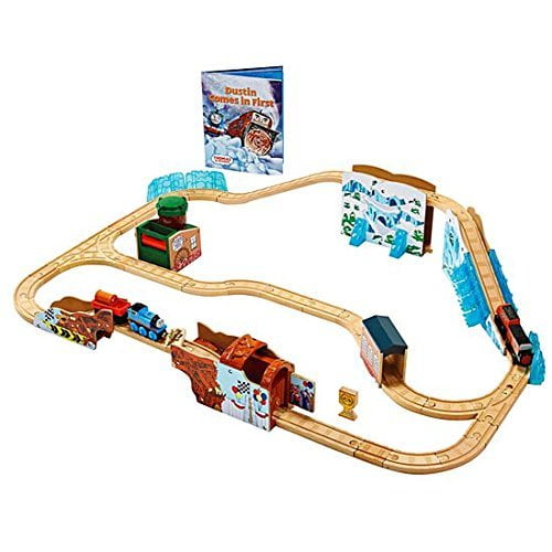 Thomas & Friends Wooden Railway Dustin Comes in First Book Pack Thomas Wooden Railway SG_B0757YVV84_US 