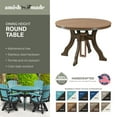 thumbnail image 6 of American Furniture Classics Dining Height Round Table in Weatherwood with a Black Base, 6 of 7