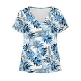 thumbnail image 7 of Womens Casual T Shirts Graphic Print Short Sleeve Tops V-Neck Loose Drop Shoulder Tee Summer Fashion Comfortable Blouses Tops, 7 of 7