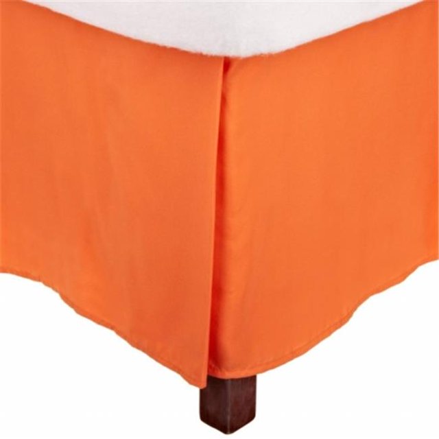 Vanessa Collection MF1500KGBS SLOR Microfiber King Bed Skirt Solid, Orange