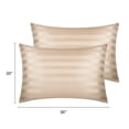 thumbnail image 4 of REGALWOVEN Satin Pillow Cases Set of 2 for Hair and Skin, Cooling Pillow Covers with Envelope Closure Khaki Queen, 4 of 7