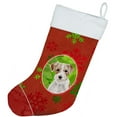 thumbnail image 2 of Caroline's Treasures Snowflakes Jack Russell Terrier Multi-color Christmas Stocking, with Soft Suede Fabric 18", 2 of 3