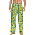 thumbnail image 2 of Goofa Lemon1 Printed Soft Pajama Pants for Men, Wide Leg Comfy Casual Lounge Yoga Pants-X-Large, 2 of 9