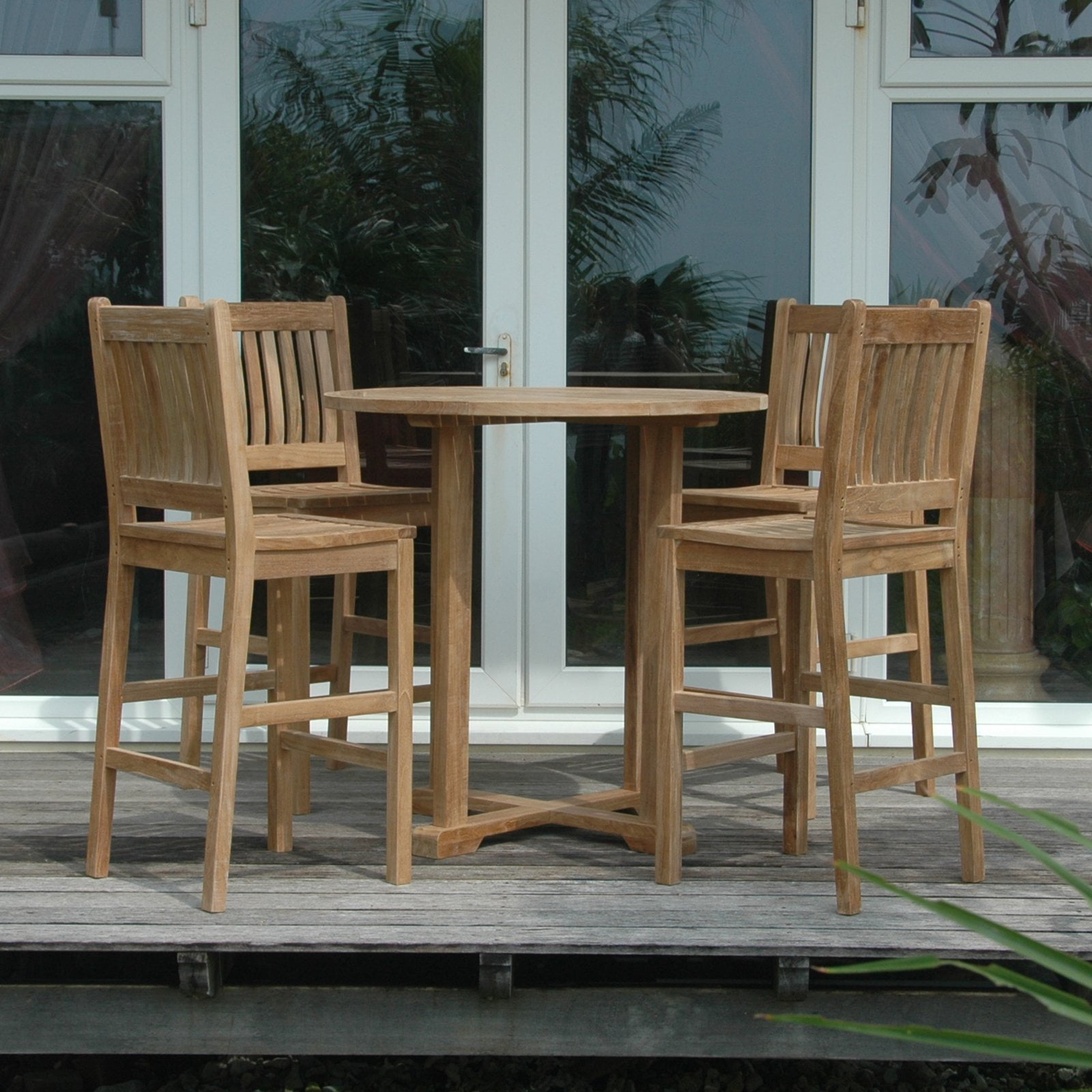 Anderson Teak Avalon 5 Piece Bar Height Patio Dining Set - Walmart.com