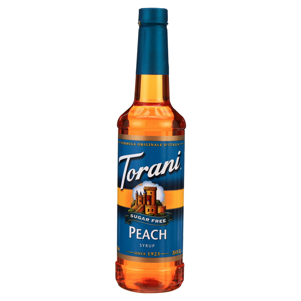 Torani Sugar Free Peach Syrup, Tea Flavoring, Drink Mix 750ml - Walmart