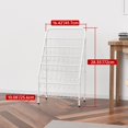 thumbnail image 2 of 4-Tier Metal Kids Bookshelf with Toy Storage for Toddlers, White, 2 of 6