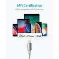 thumbnail image 2 of Anker Premium Nylon 6ft Silver Durable Lightning Cable (2 Pack), 2 of 7
