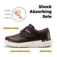 thumbnail image 5 of FitVille-zapatos de cuero para diabéticos para hombre, calzado extraancho, antideslizante, ligero, para dedos ortopédicos, pies hinchados, 5 of 5