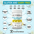 thumbnail image 2 of NUTRIBAS Multi Collagen Peptides Powder, Vanilla Flavored, Keto Coffee Collagen Creamer, 2 of 12