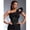Black-XXL, variant on Black One Shoulder Beaded Sequin Evening Gown With Draped Pleated Detail