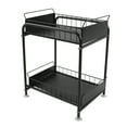 thumbnail image 2 of Organizador de armario bajo fregadero de 2 niveles con cesta de malla extraíble y cajón deslizante para cocina, baño y encimera., 2 of 14