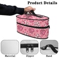 thumbnail image 5 of HELLHERO Handheld Steam Iron Storage Bag Lightweight Iron Accessories Portable Garment Steamer Case Heart-Shaped Paw Print Pattern Valentines Day, Case Only, 5 of 6